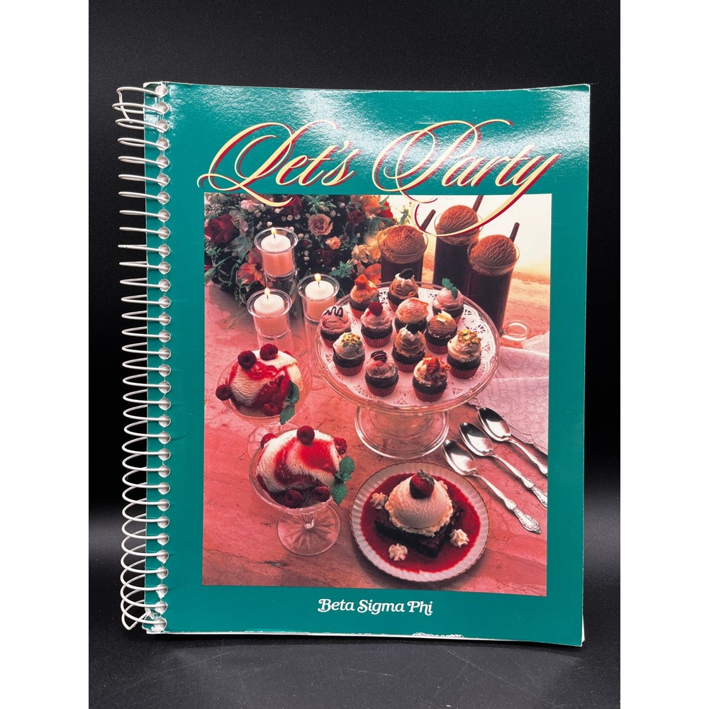 Lets Party Beta Sigma Phi Cookbook Spiral‎ Bound Recipes Desserts